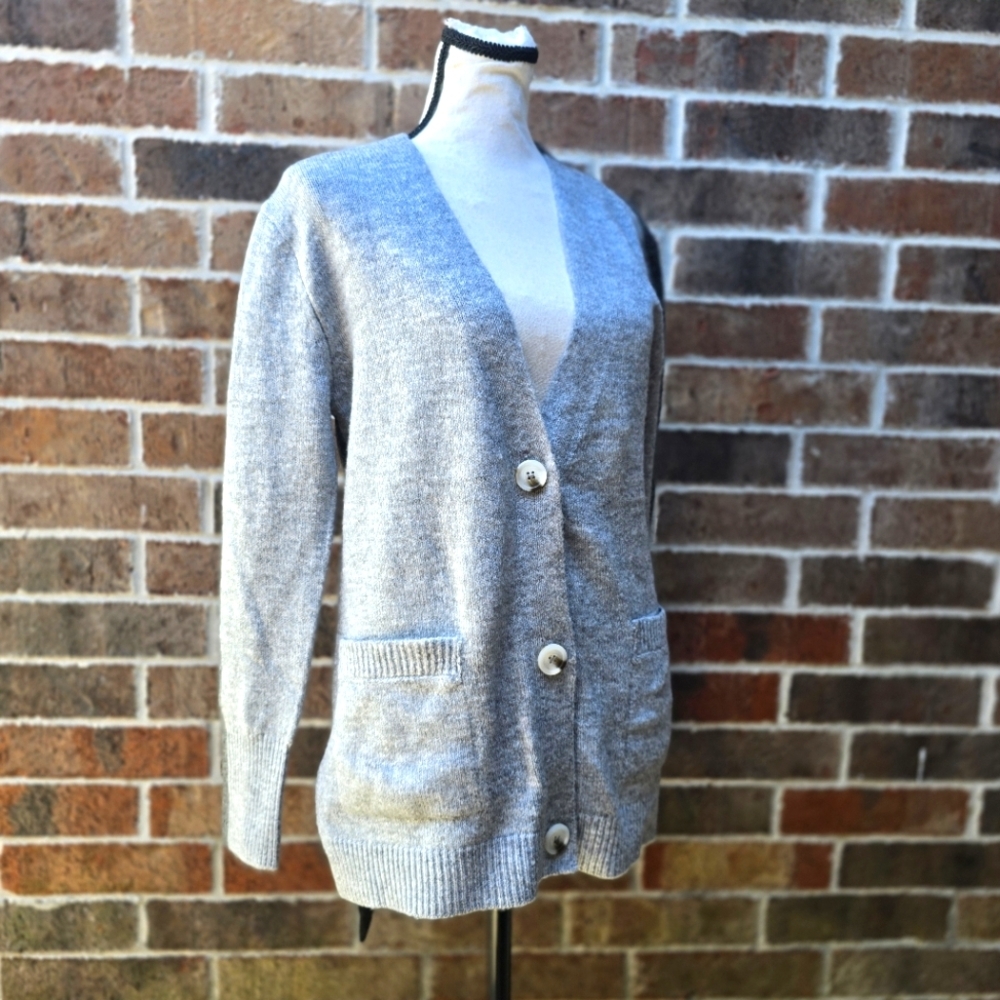 BB Dakota Gray Two Tone Women's Cardigan Sweater